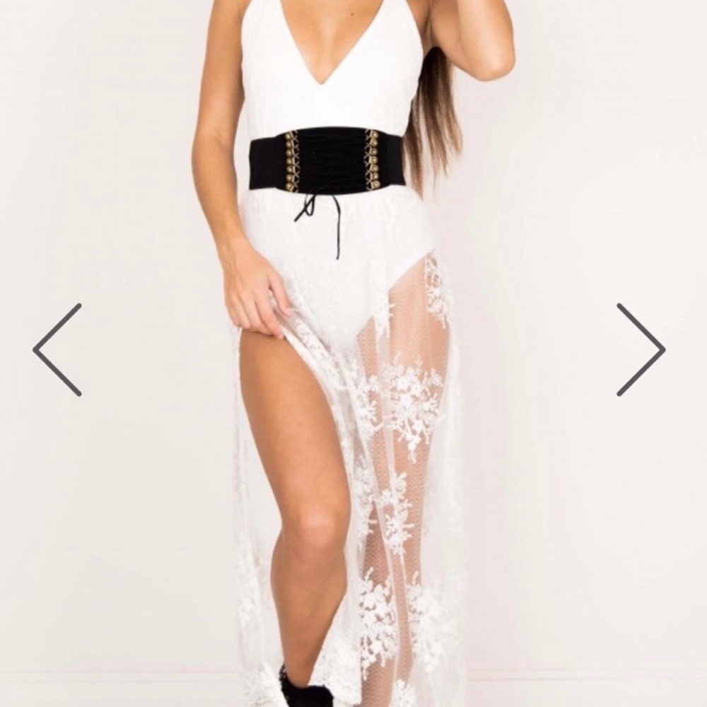 Sheer Lace Showpo Dress/Bodysuit